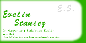 evelin stanicz business card